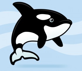 Cute Cartoon Orca / Killer Whale by Scubadorable